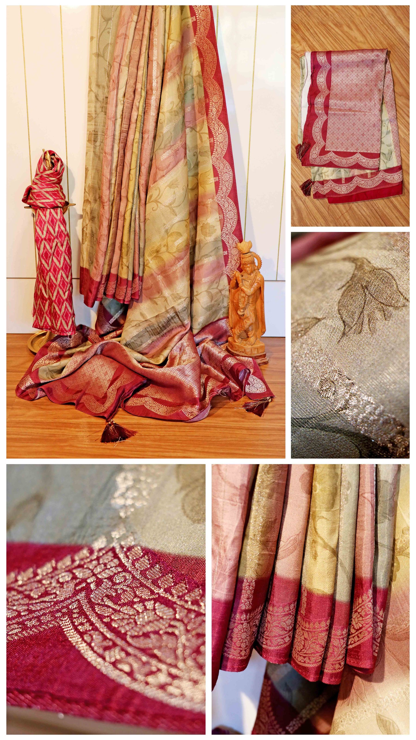 Royal Heritage – Multicolor Meenakari Soft Silk Saree 009