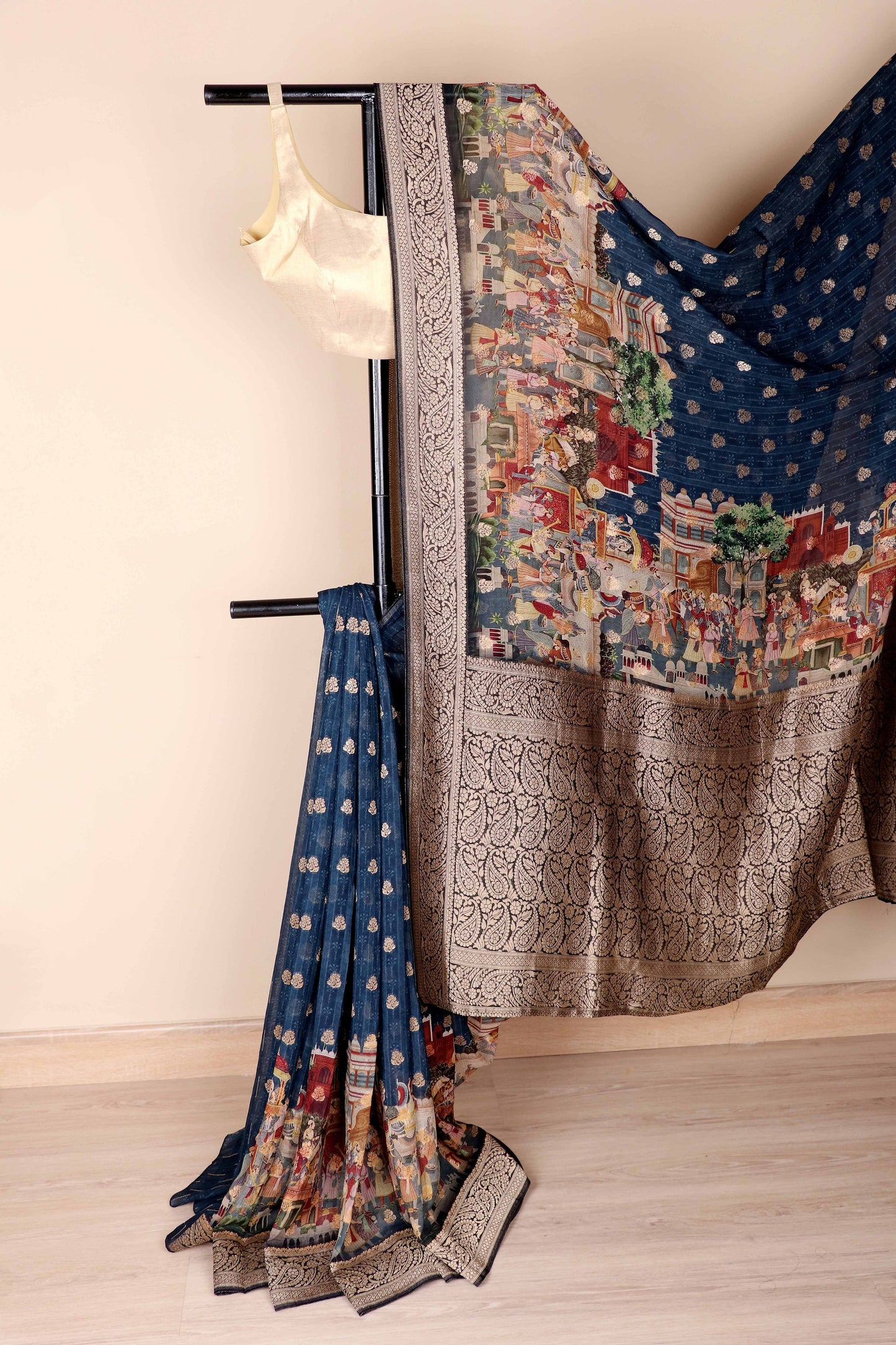 Neel Chitrakatha Banarasi Silk Saree