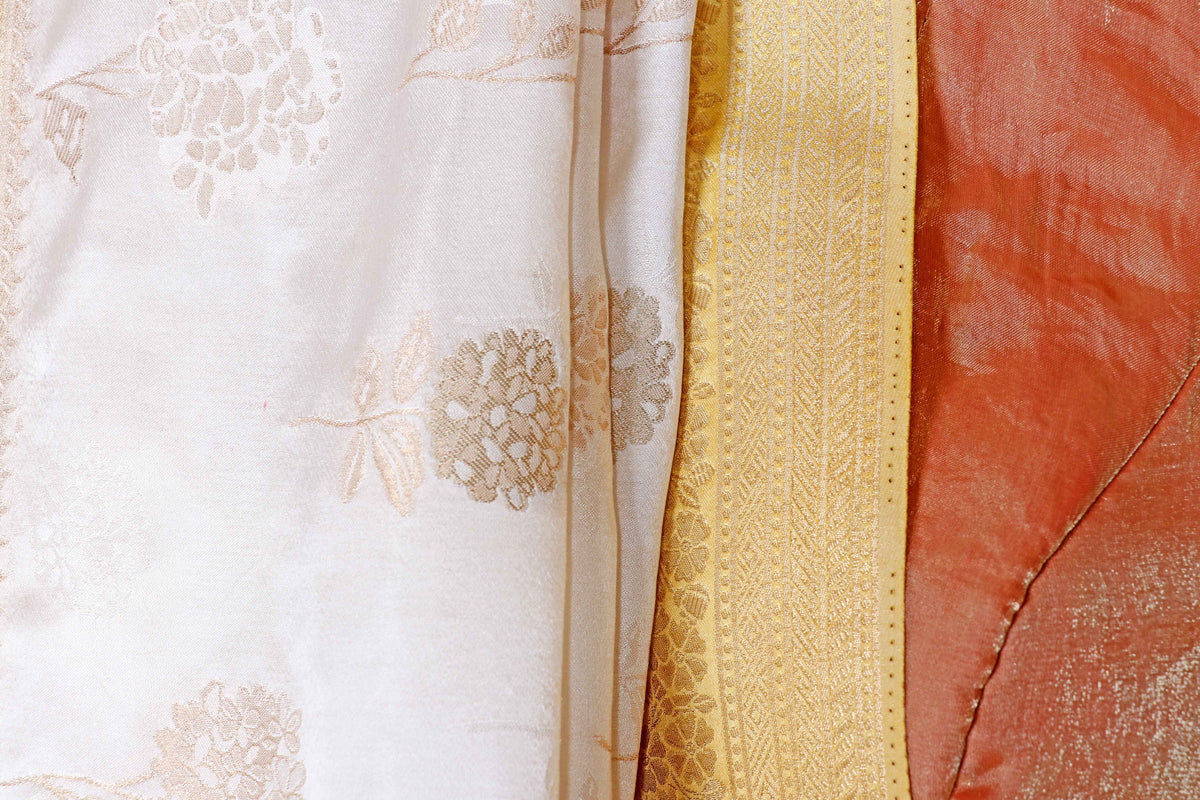 Swarna Shwet Pure Mashru Silk Saree - 949