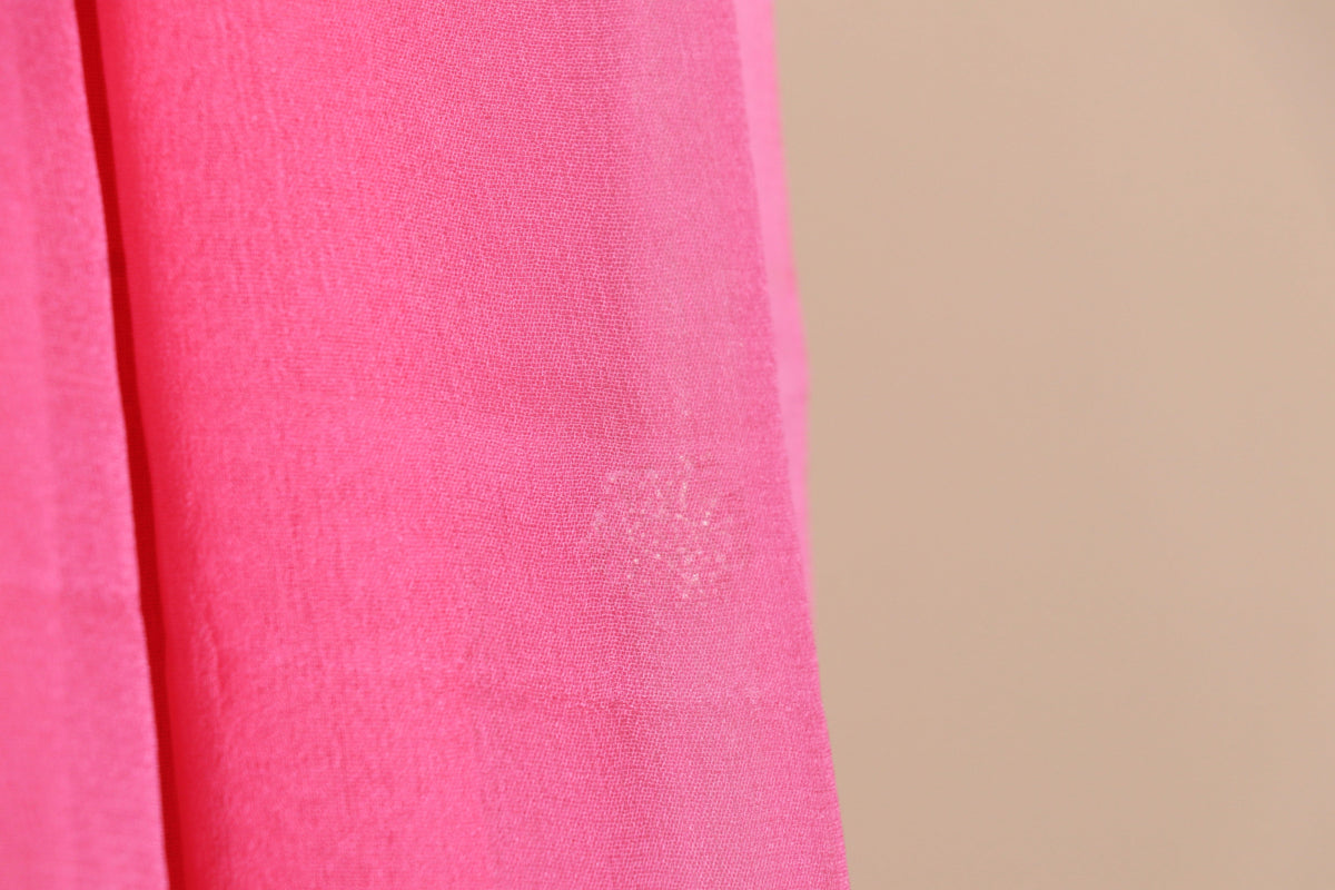 Hot Pink Silver Zari Khaddi Chiffon Saree - 990/ Seema