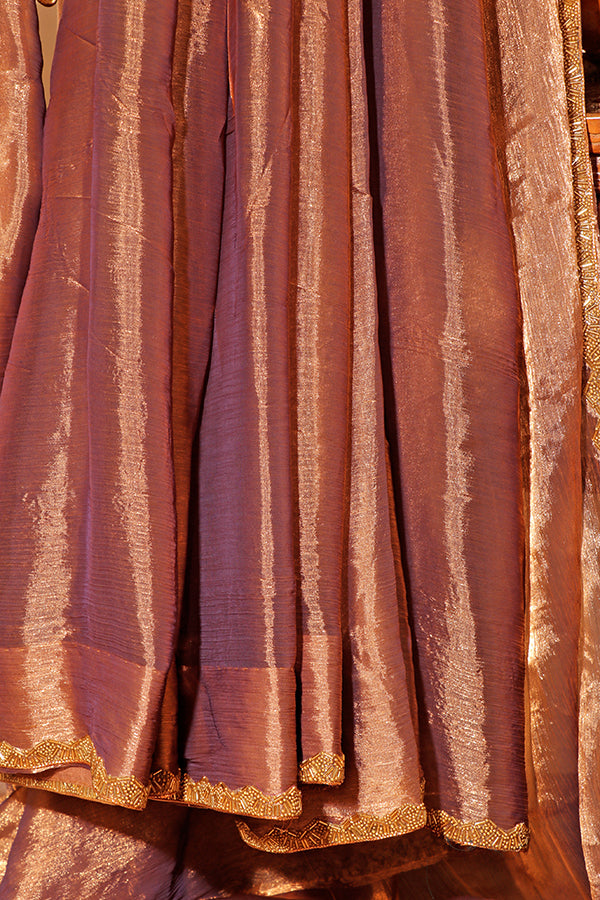 Golden Aura – Metallic Shimmer Saree (New 326-R-320)