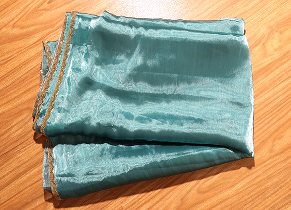 Azure Gleam – Shimmer Chiffon Saree (New 327-R-321)