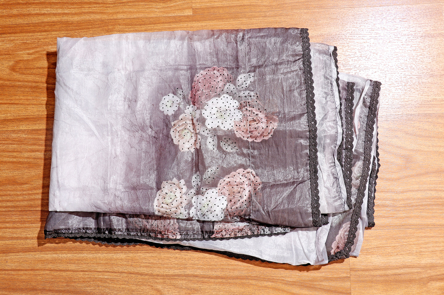 Twilight Bloom – Ombre Organza Saree 504