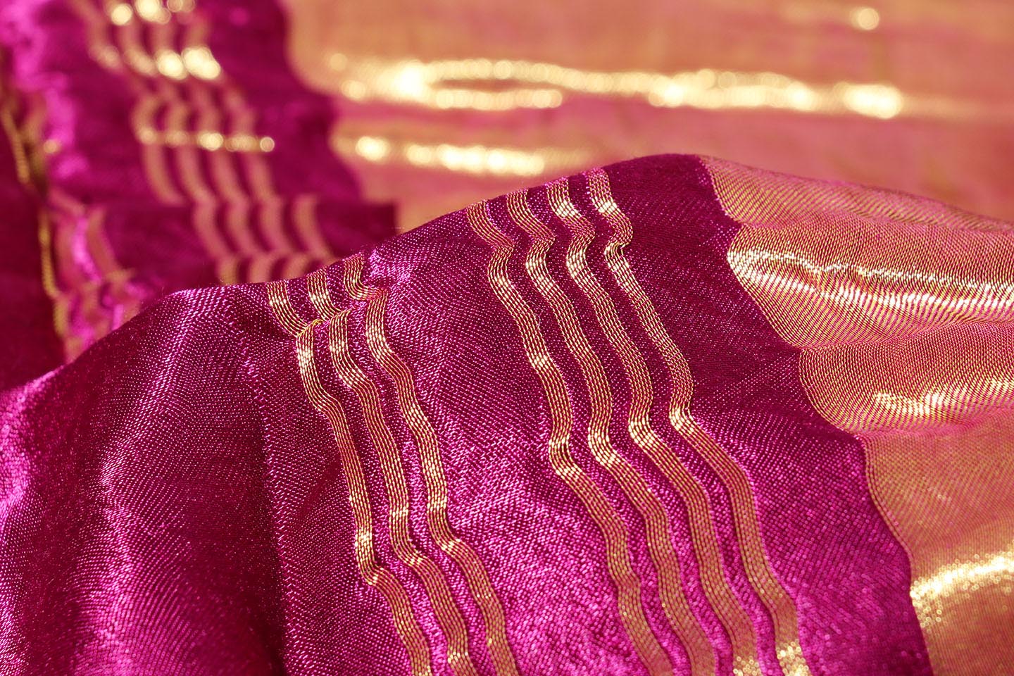 Royal Purple Handcrafted Bandhani Silk Saree 054