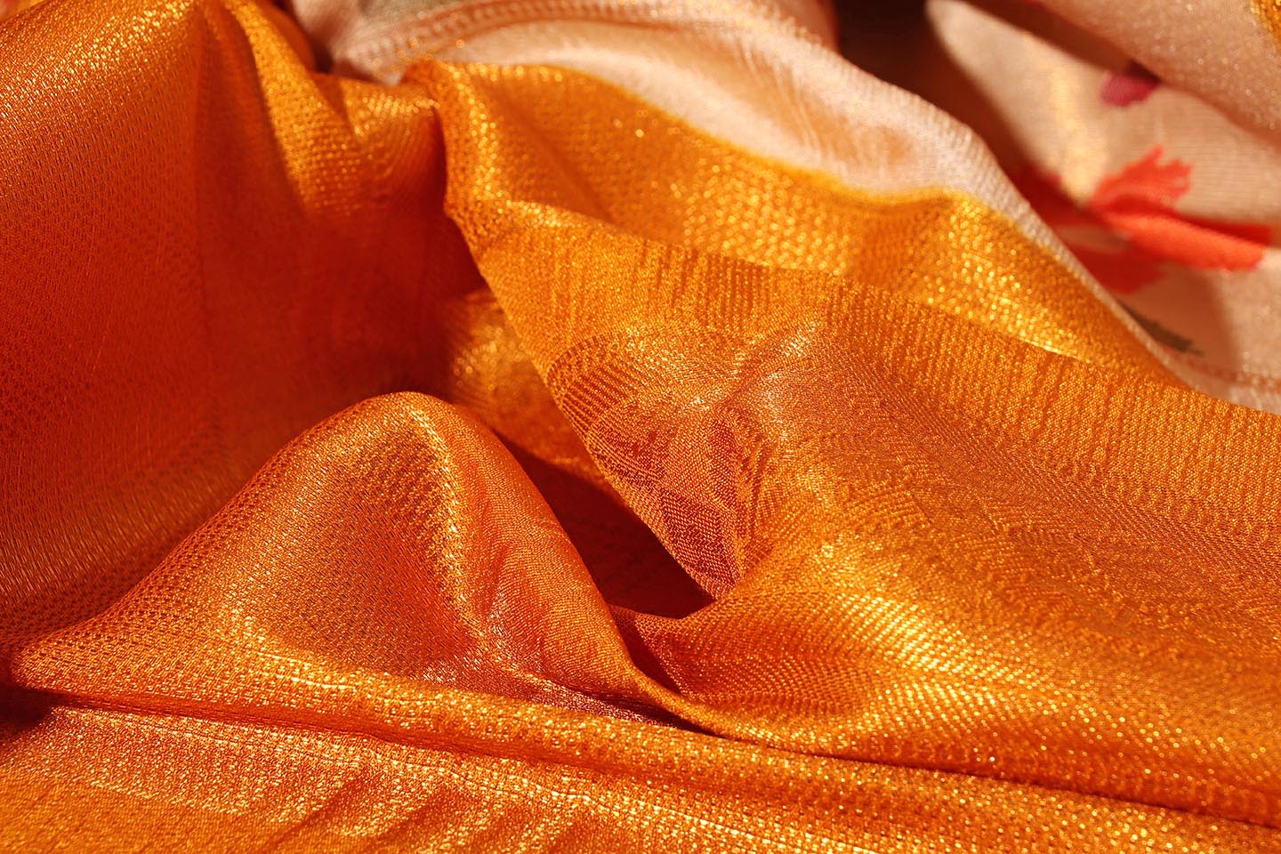 Kosiya Kanjivaram Fusion Saree in Beige & Mustard 075