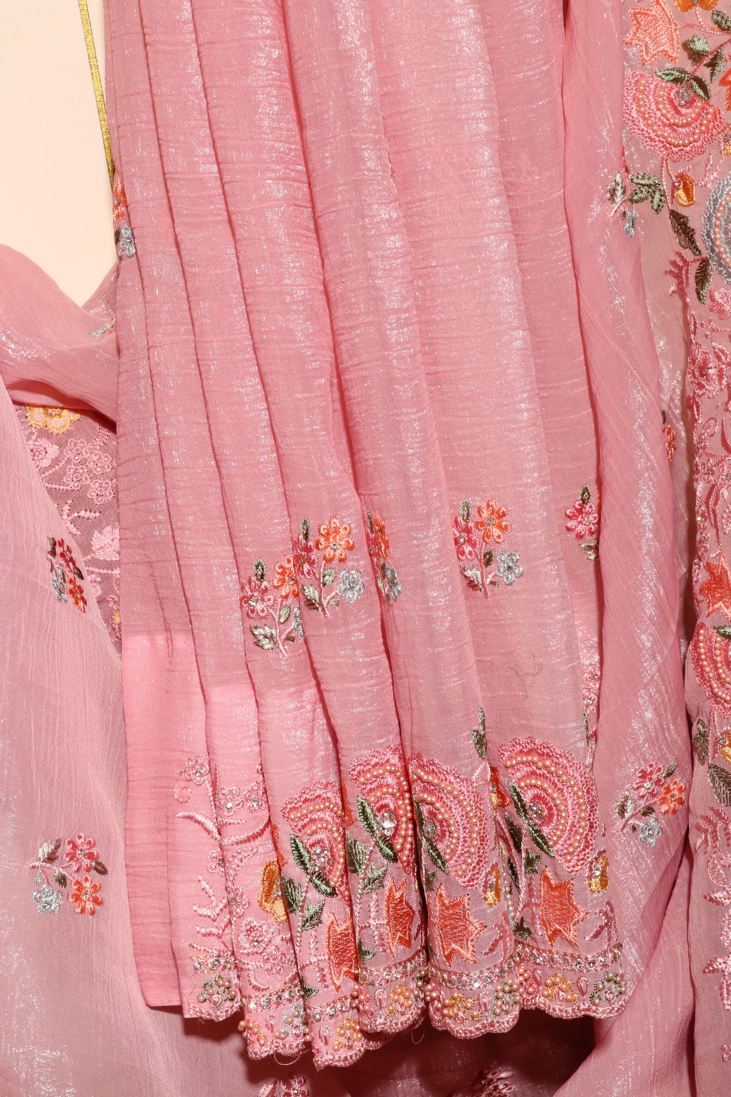 Blush Bloom Chiffon Tissue Saree 081