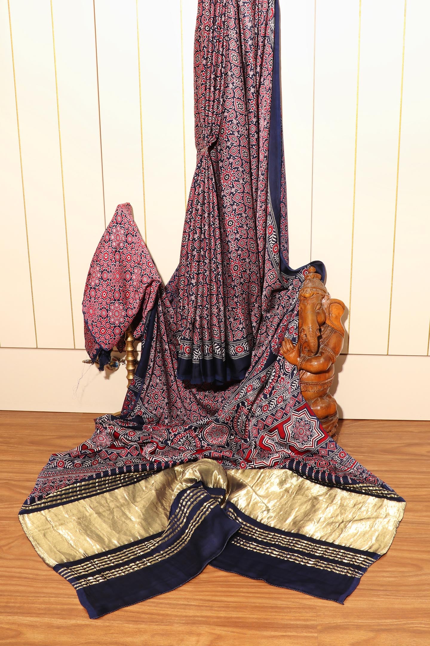 Sindhura - A Modal Silk with Ajrakh Print Saree 152