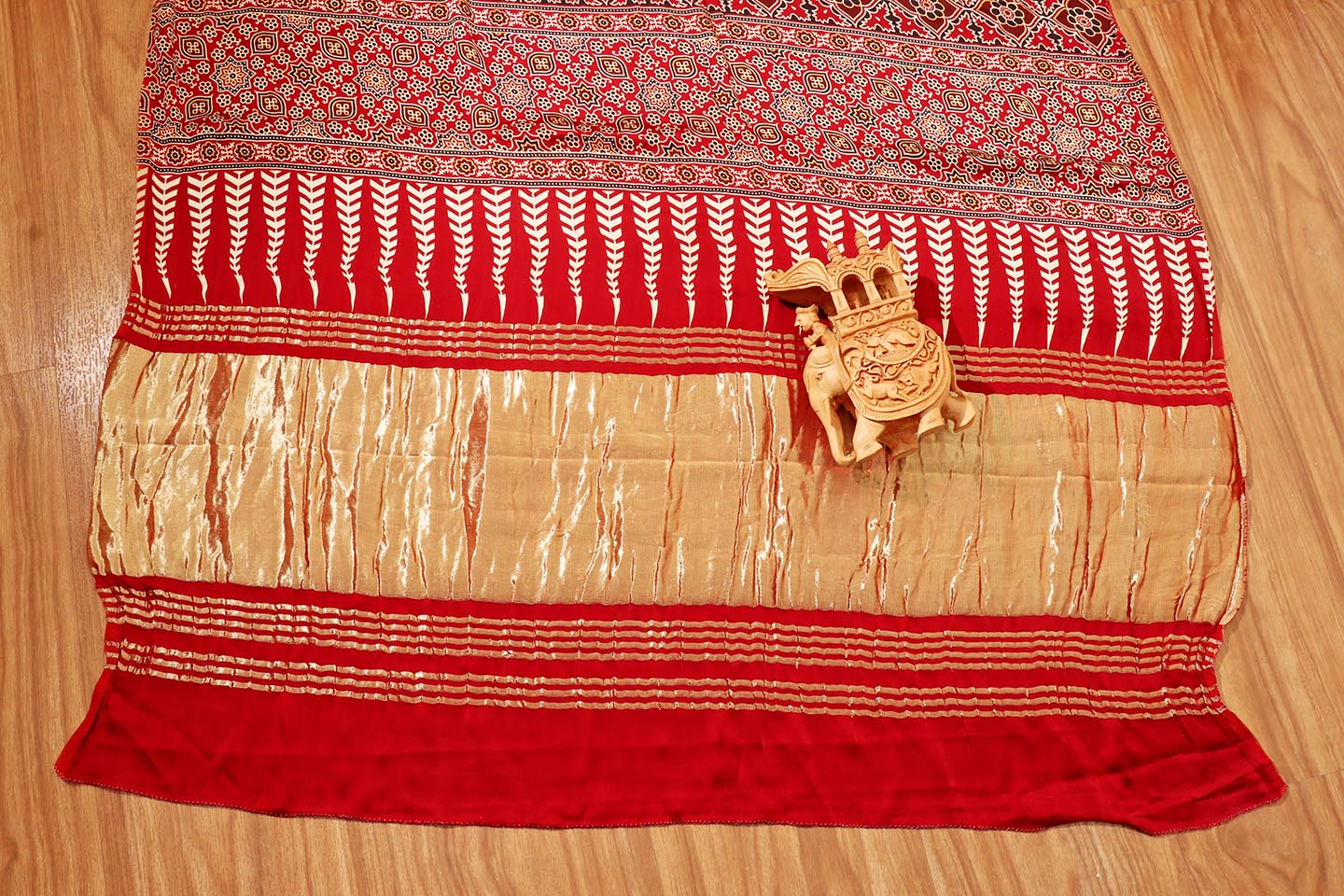 Aarunya - A Modal Silk with Ajrakh Print Saree 153