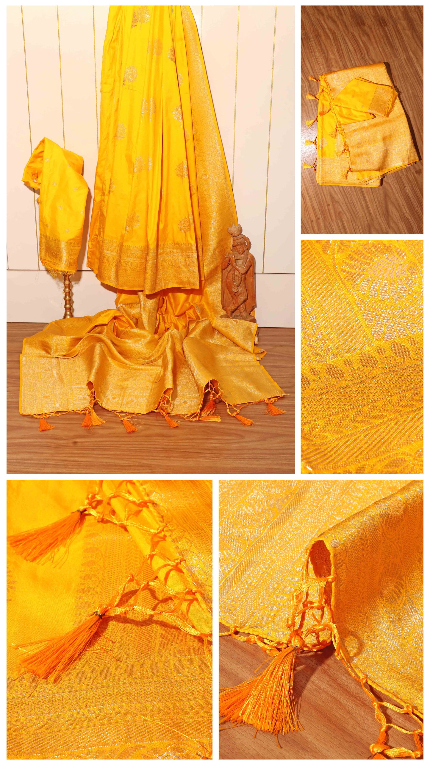 Golden Glow – Bangalore Silk Zari Saree 025
