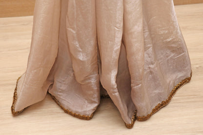 Shwet Kanchan Crushed Tissue Silk Saree