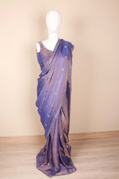 Neel Tara Gota Tissue Silk Saree