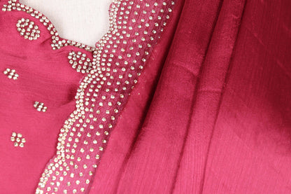 Draksha Hira Border Satin Silk Saree
