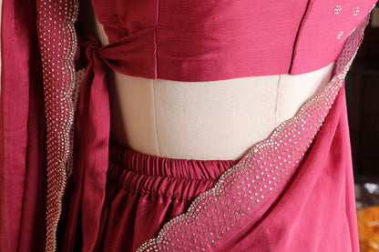 Draksha Hira Border Satin Silk Saree