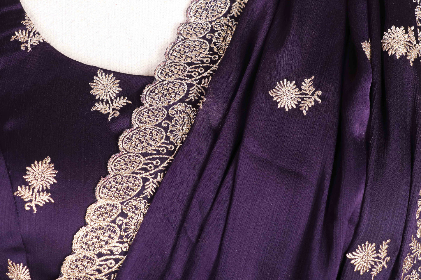 Neelkamal Rajat Buti Satin Silk Saree