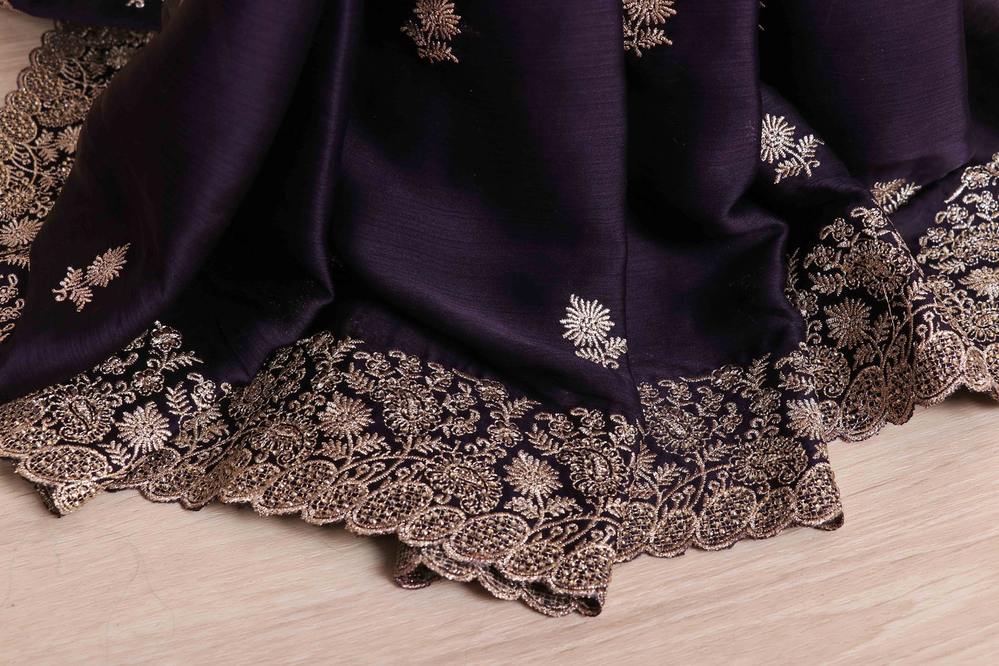 Neelkamal Rajat Buti Satin Silk Saree