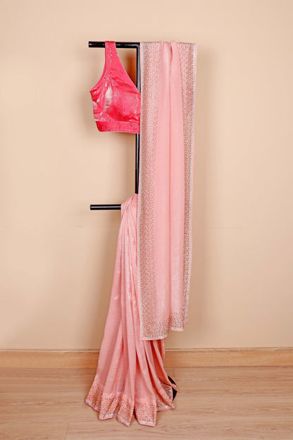 Praval Gulaabi Sitara Saree - 903