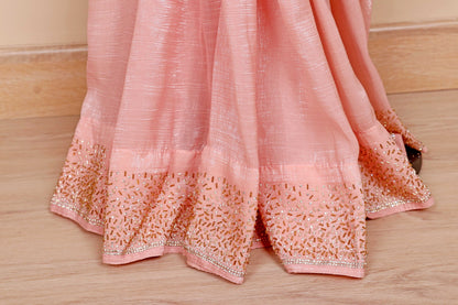 Praval Gulaabi Sitara Saree - 903