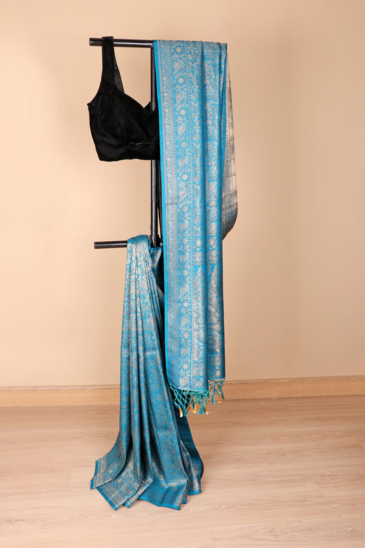 Neel Rajat Banarasi Silk Saree - 750