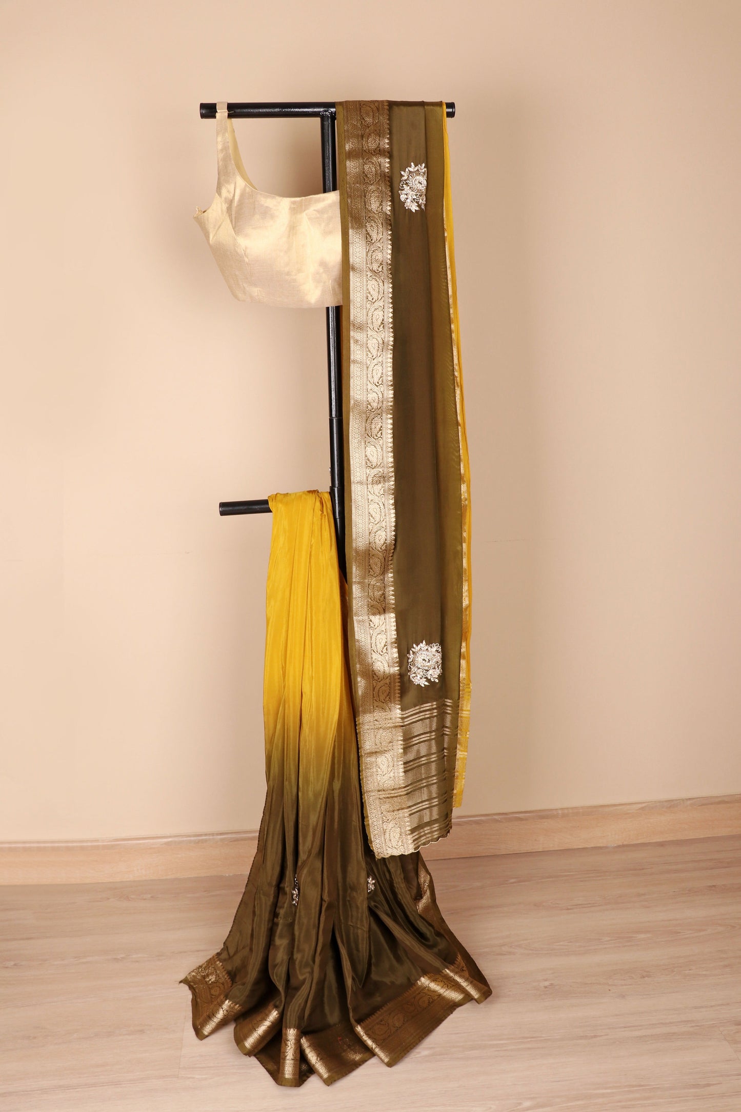 Haldi Mehendi Ombre Silk Saree - 752