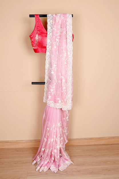 Gulaabi Moti Saree - 911