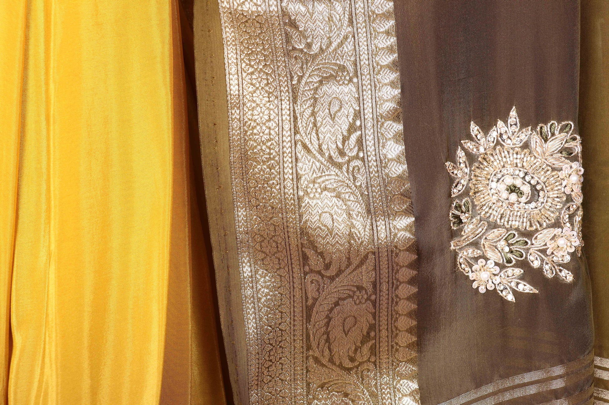 Haldi Mehendi Ombre Silk Saree - 752