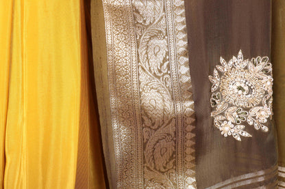 Haldi Mehendi Ombre Silk Saree - 752