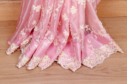 Gulaabi Moti Saree - 911