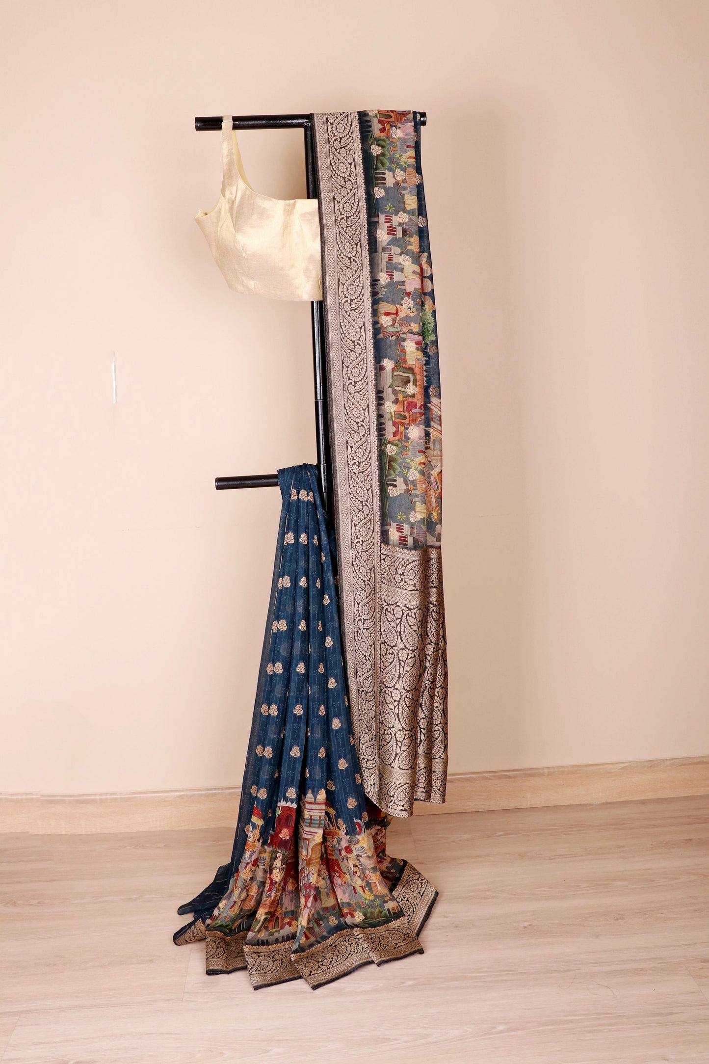 Neel Chitrakatha Banarasi Silk Saree - 753