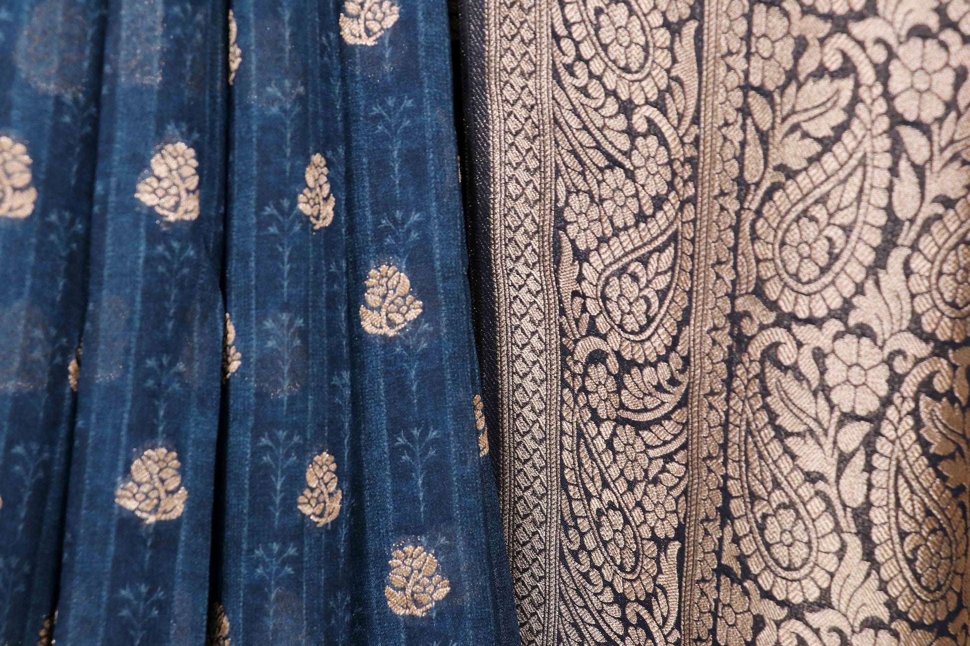 Neel Chitrakatha Banarasi Silk Saree - 753