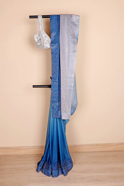 Neel Rajat Ombre Sitara Saree - 912