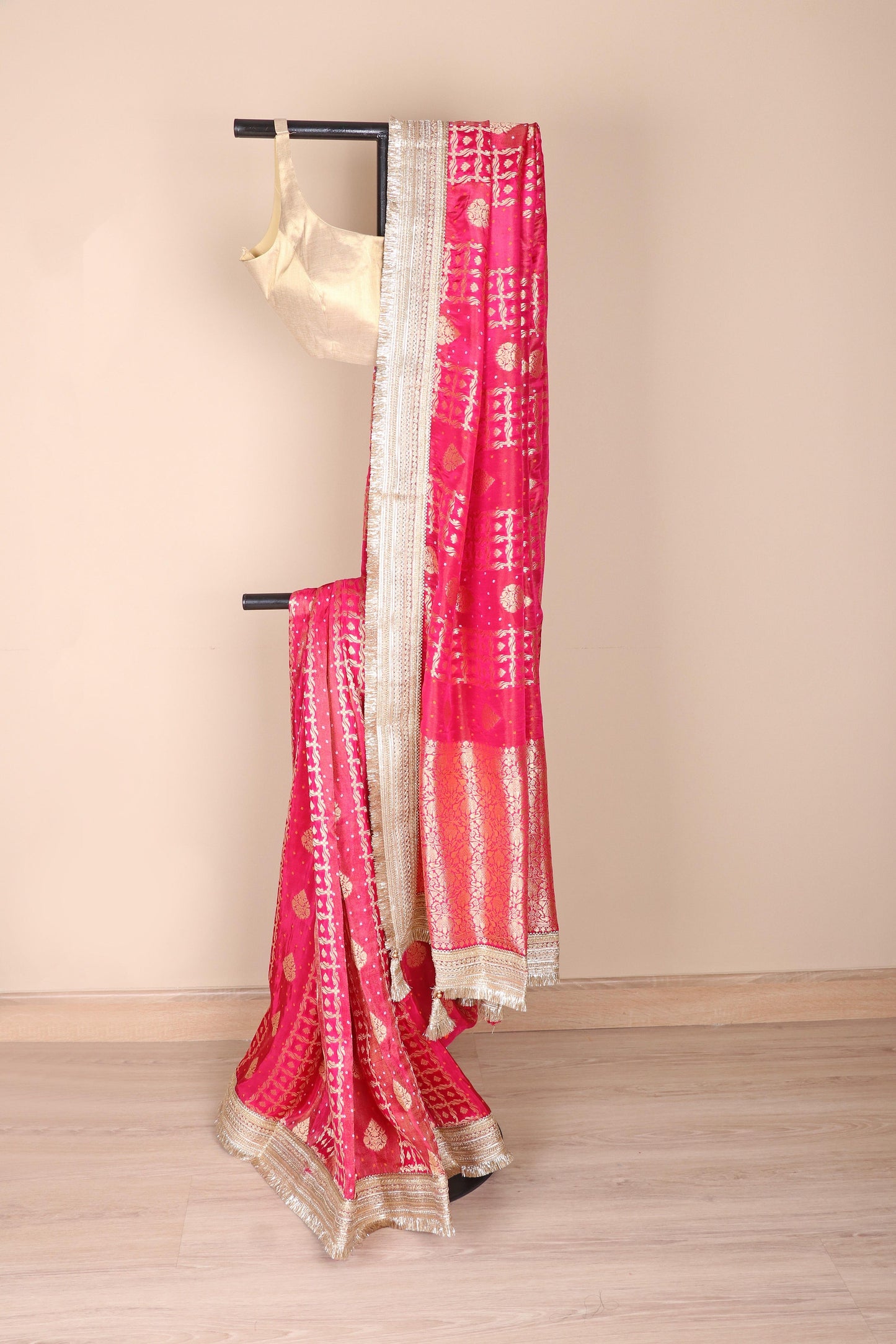 Rani Bandhej Banarasi Silk Saree - 754