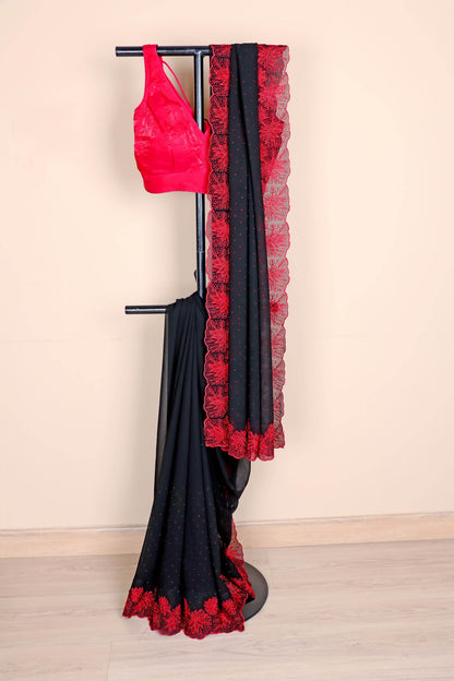 Shyamal Laal Pushpa Saree - 913