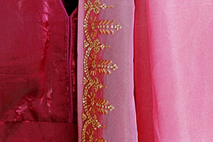 Gulaabi Zarduozi Saree - 914