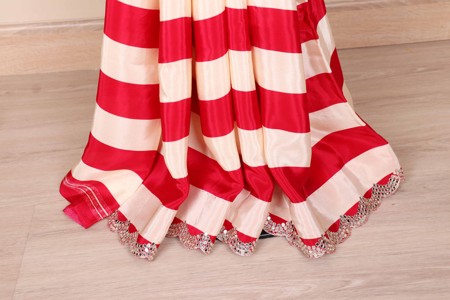 Lahariya Laal Stripe Silk Saree