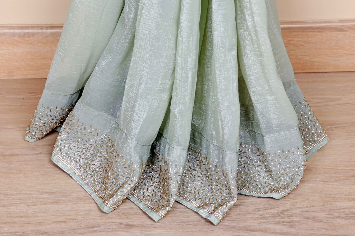 Pista Kanchan Sitara Saree - 915