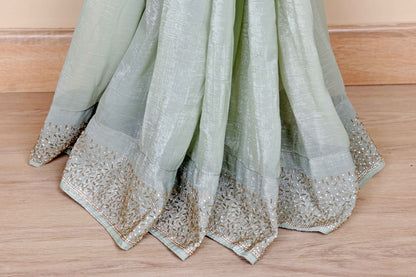 Pista Kanchan Sitara Saree - 915