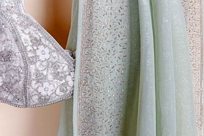 Pista Kanchan Sitara Saree - 915