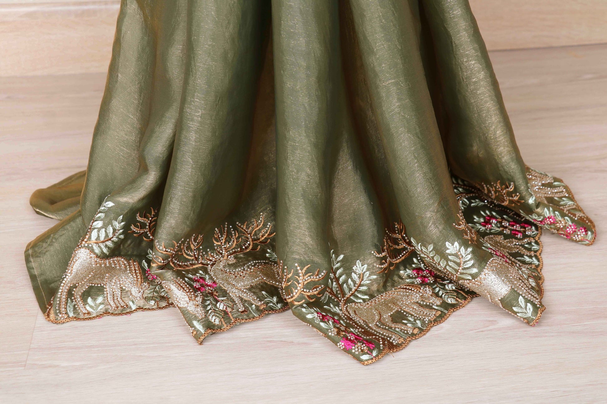 Vana Shringaar Embroidered Tissue Saree