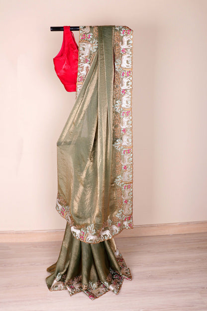 Vana Shringaar Embroidered Tissue Saree