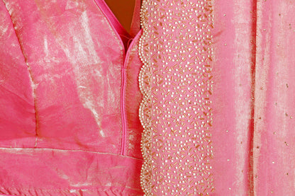 Gulaabi Kanchan Sitara Saree - 916
