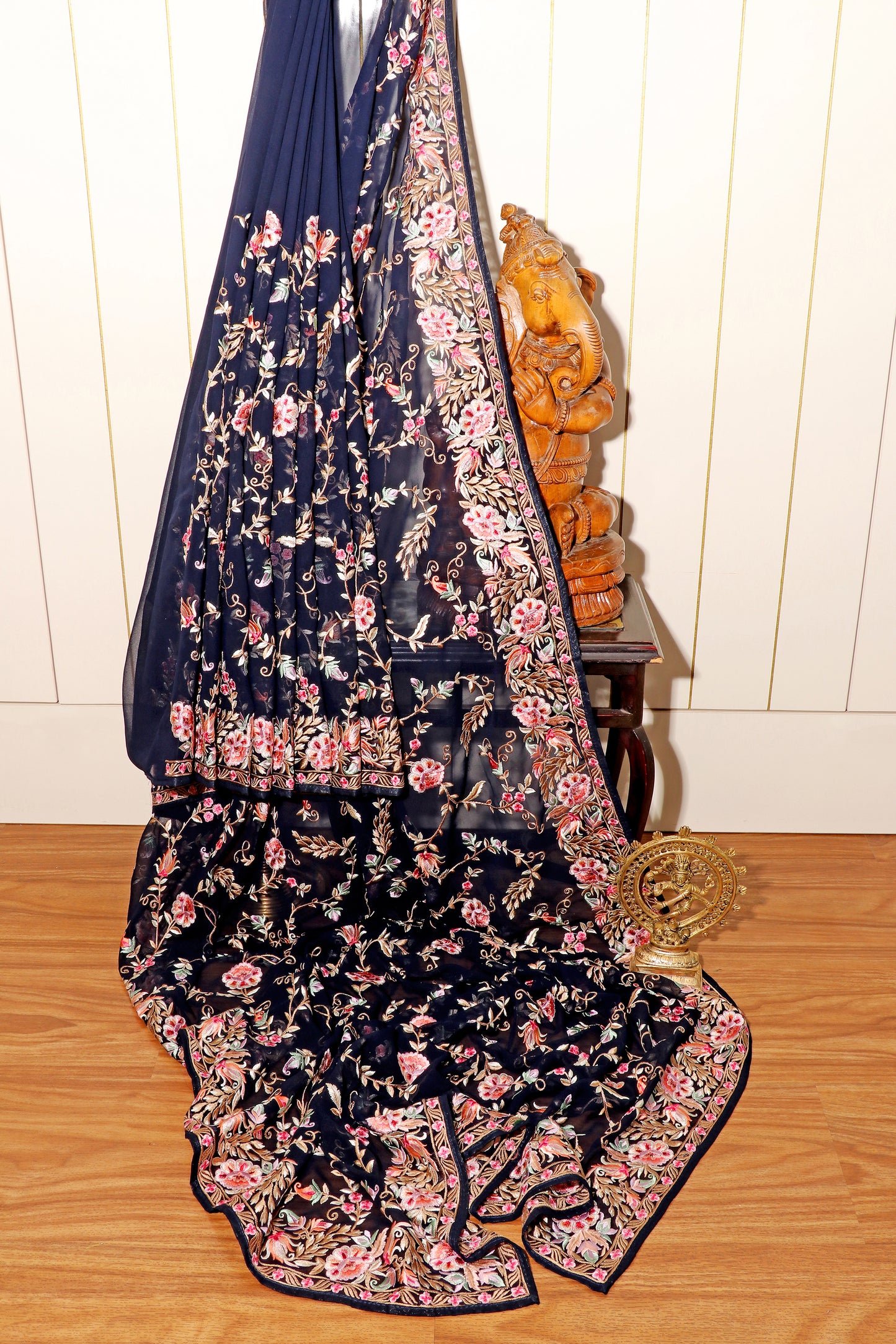 Midnight Garden Parsi Gara Saree 548