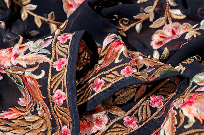 Midnight Garden Parsi Gara Saree 548
