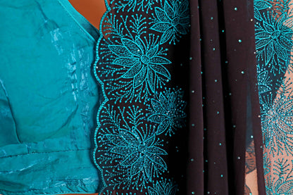 Shyamal Mayur Pushpa Saree - 917