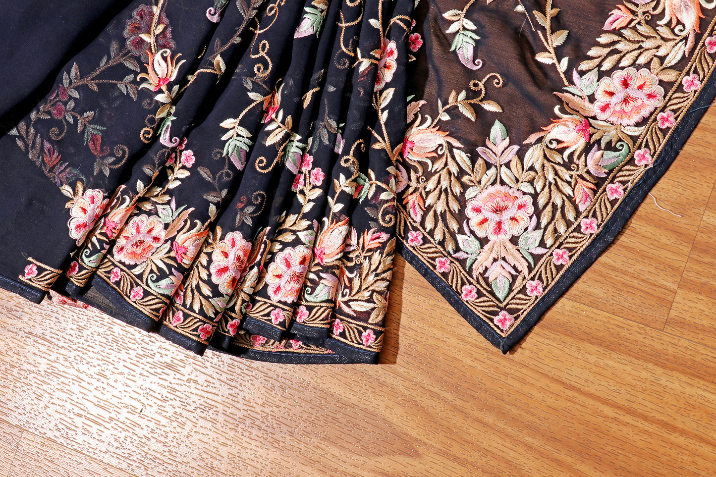 Midnight Garden Parsi Gara Saree 548