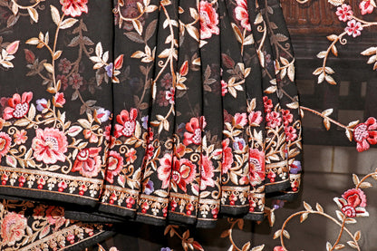 Noor-e-Nazakat Sunehri Phool Parsi Gara Saree 549