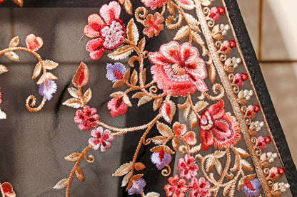 Noor-e-Nazakat Sunehri Phool Parsi Gara Saree 549