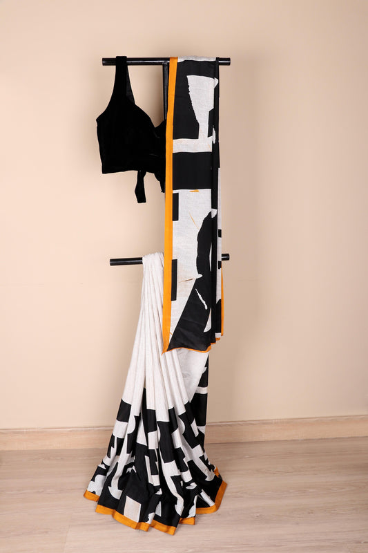Shwet Shyamal Rekha Saree - 762