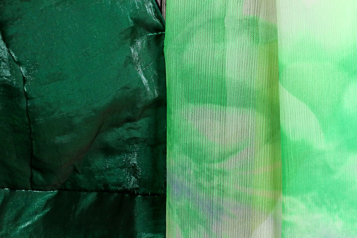 Shwet Harit Pushpa Chiffon Saree - 924