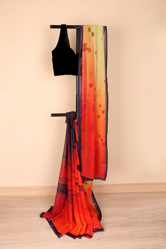 Harit Kesari Ombre Saree - 765
