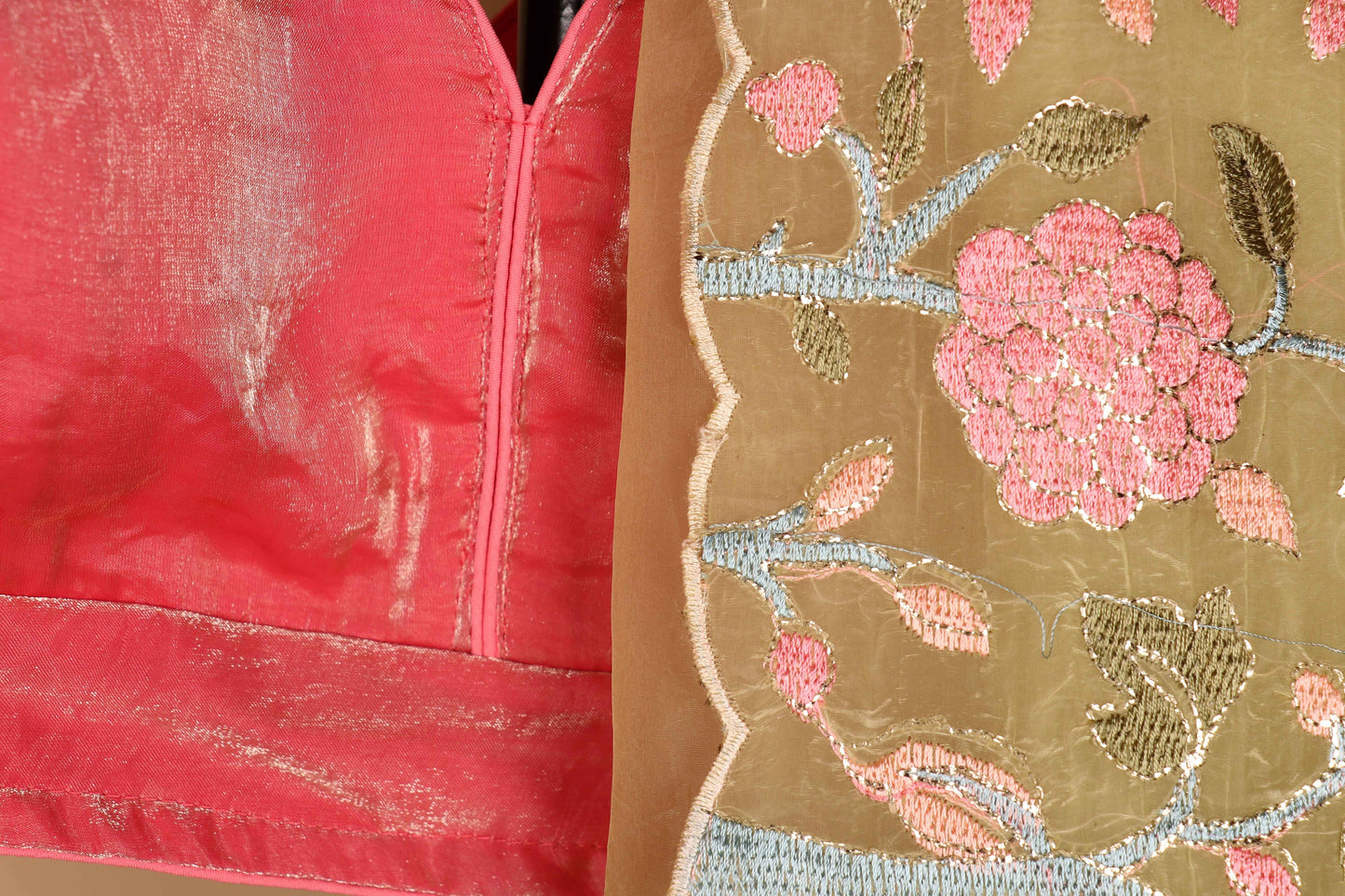 Harit Pakshi Phool Soft Organza Saree - 769
